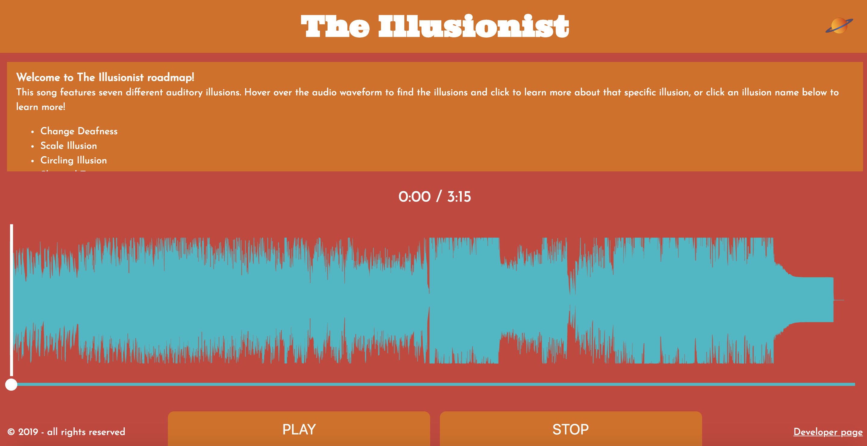 Web development music app example image